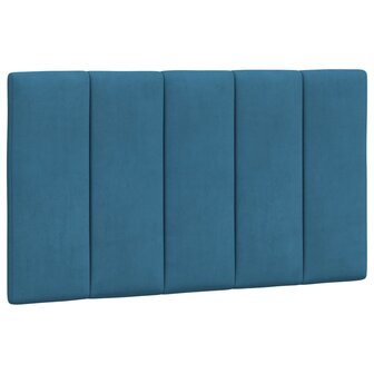 Hoofdbordkussen 90 cm fluweel blauw 2