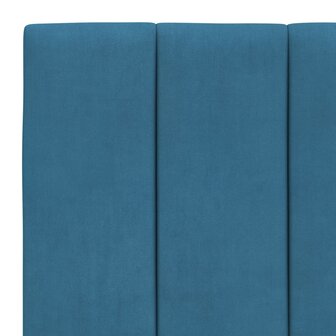 Hoofdbordkussen 90 cm fluweel blauw 8