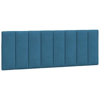 Hoofdbordkussen 120 cm fluweel blauw 2