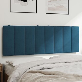 Hoofdbordkussen 140 cm fluweel blauw 1