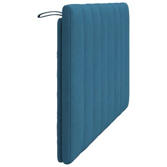 Hoofdbordkussen 140 cm fluweel blauw 6