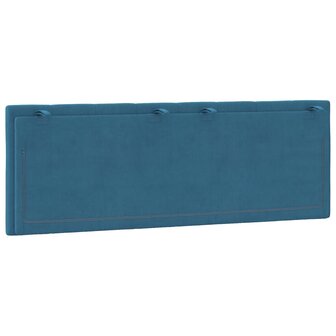 Hoofdbordkussen 140 cm fluweel blauw 7