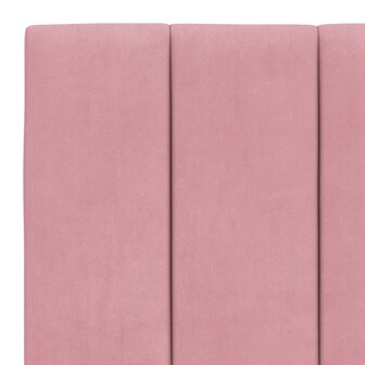 Bed met matras fluweel roze 180x200 cm 6