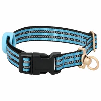 Hondentuigje met riem en halsband verstelbaar S blauw 6