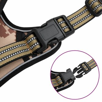 Hondentuigje met riem en halsband verstelbaar L camouflagebruin 10