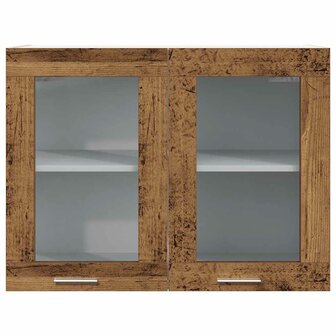 Hangkast 80x31x60 cm bewerkt hout oud houtkleurig 4