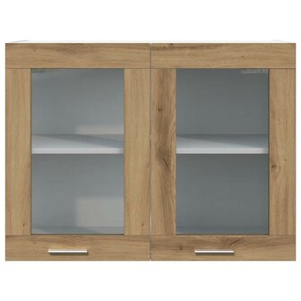 Hangkast 80x31x60 cm bewerkt hout artisanaal eikenkleurig 4