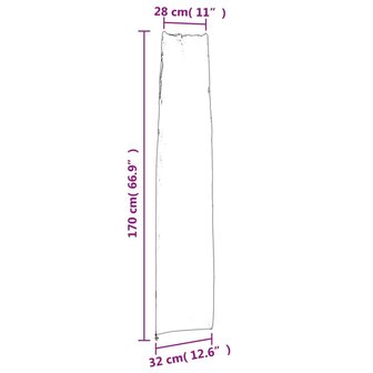 Parasolhoezen 2 st 170x28/32 cm 420D oxford stof 11