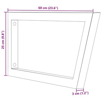 Wandbeugels voor wasbak 2 st trapezium staal zwart 9