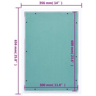 Toegangspaneel met aluminium frame en gipsplaat 300x600 mm 9