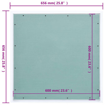 Toegangspaneel met aluminium frame en gipsplaat 600x600 mm 9