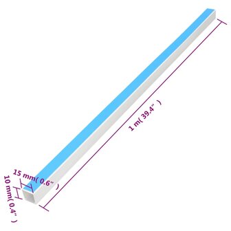 Kabelgoot zelfklevend 15x10 mm 10 m PVC 8