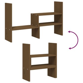 Monitorstandaard (39-72)x17x43 cm grenenhout honingbruin 9