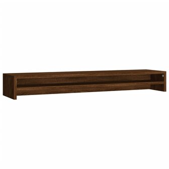 Monitorstandaard 100x24x13 cm bewerkt hout bruin eikenkleur 2