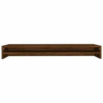 Monitorstandaard 100x24x13 cm bewerkt hout bruin eikenkleur 4