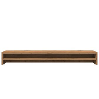 Monitorstandaard 100x24x13cm bewerkt hout artisanaal eikenkleur 5