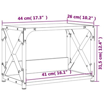 Printerstandaard 44x26x31,5 cm bewerkt hout bruin eikenkleur 9