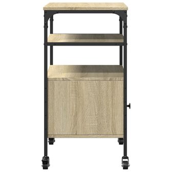 Printerkastje 3-laags 50x40x76 cm bewerkt hout sonoma eiken 10