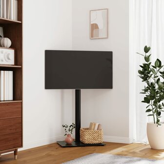 Tv-standaard hoekmodel 1-laags voor 32-65 inch zwart 1