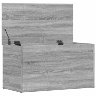 Opbergkist 84x42x46 cm bewerkt hout grijs sonoma eikenkleurig 7