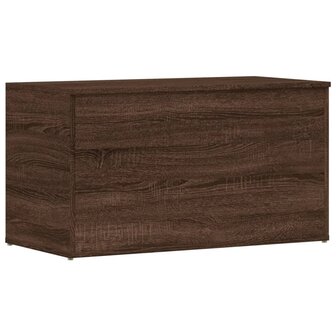 Opbergkist 84x42x46 cm bewerkt hout bruin eikenkleur 2