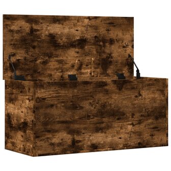 Opbergbox 100x42x46 cm bewerkt hout gerookt eikenkleurig 7