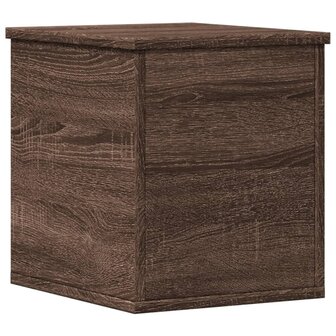 Opbergbox 30x35x35 cm bewerkt hout bruin eikenkleur 2