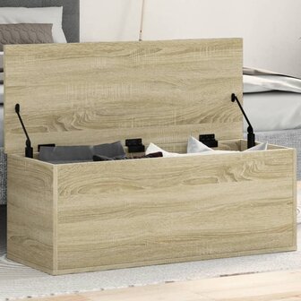 Opbergbox 90x35x35 cm bewerkt hout sonoma eikenkleurig 1