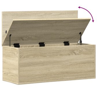 Opbergbox 90x35x35 cm bewerkt hout sonoma eikenkleurig 8