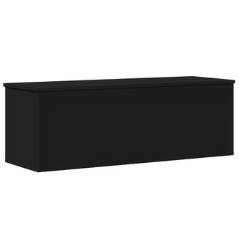 Opbergbox 102x35x35 cm bewerkt hout zwart 6