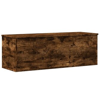 Opbergbox 102x35x35 cm bewerkt hout gerookt eikenkleurig 2