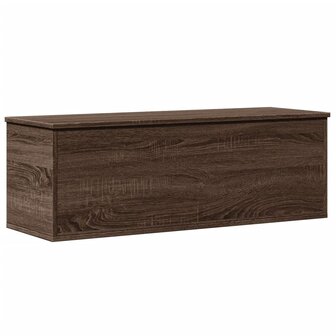 Opbergbox 102x35x35 cm bewerkt hout bruin eikenkleur 2