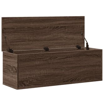 Opbergbox 102x35x35 cm bewerkt hout bruin eikenkleur 7