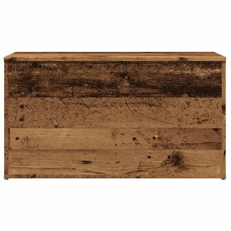 Opbergkist 84x42x46 cm bewerkt hout oud houtkleurig 4