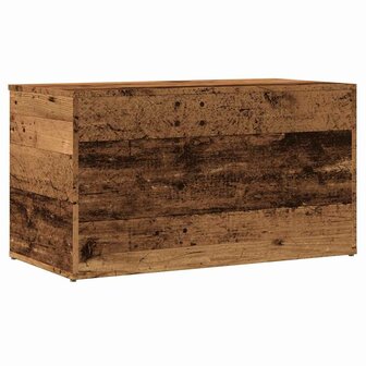 Opbergkist 84x42x46 cm bewerkt hout oud houtkleurig 6