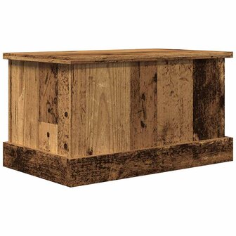 Opbergbox 30x50x28 cm bewerkt hout oud houtkleurig 2