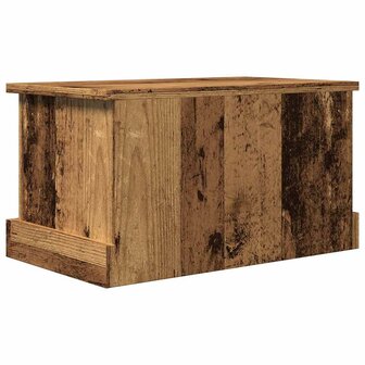 Opbergbox 30x50x28 cm bewerkt hout oud houtkleurig 8