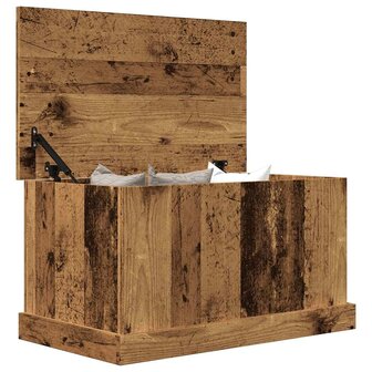 Opbergbox 70x40x38 cm bewerkt hout oud houtkleurig 4