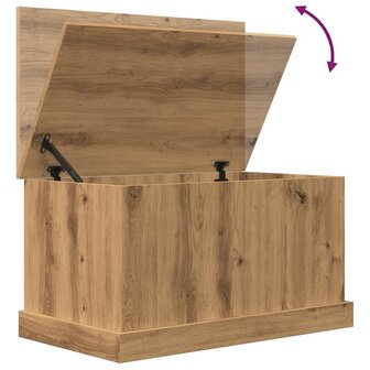 Opbergbox 70x40x38 cm bewerkt hout artisanaal eikenkleurig 9