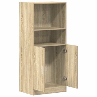 Keukenkast 57x41,5x131,5 cm bewerkt hout sonoma eikenkleurig 5