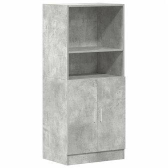 Keukenkast 57x41,5x131,5 cm bewerkt hout betongrijs 2