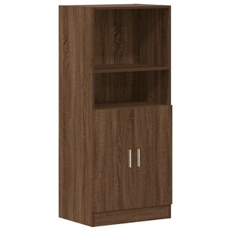 Keukenkast 57x41,5x131,5 cm bewerkt hout bruin eikenkleurig 2