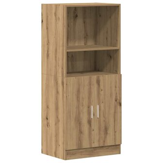 Keukenkast 57x41,5x131,5 cm bewerkt hout artisanaal eiken 2