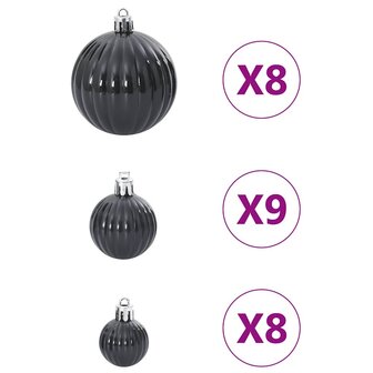 Kerstballen 100 st &Oslash;3/4/6 cm zwart 4