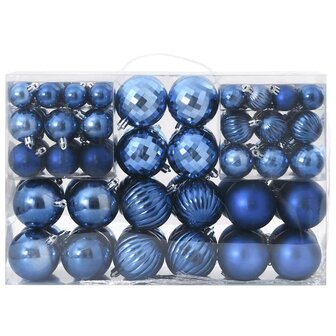 Kerstballen 100 st &Oslash;3/4/6 cm blauw 3