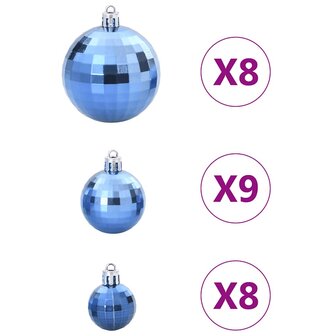 Kerstballen 100 st &Oslash;3/4/6 cm blauw 5