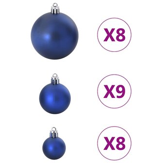 Kerstballen 100 st &Oslash;3/4/6 cm blauw 6