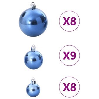 Kerstballen 100 st &Oslash;3/4/6 cm blauw 7