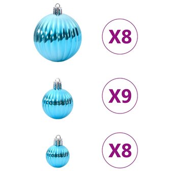 Kerstballen 100 st &Oslash;3/4/6 cm turquoise 5