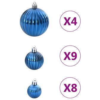 Kerstballen 98 st &Oslash;3/4/6 cm blauw 5